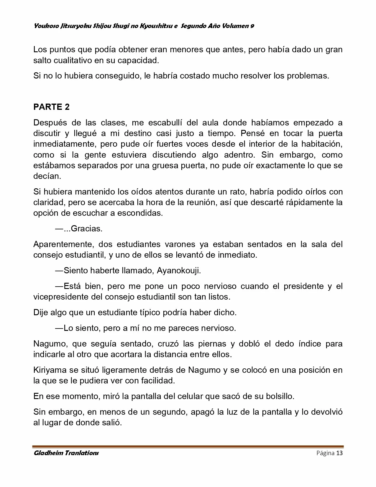 Página 13 del Manga