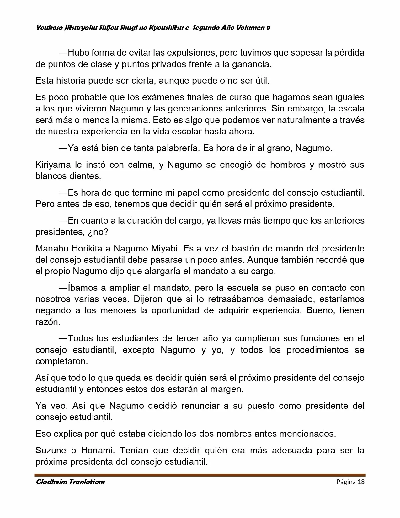 Página 18 del Manga