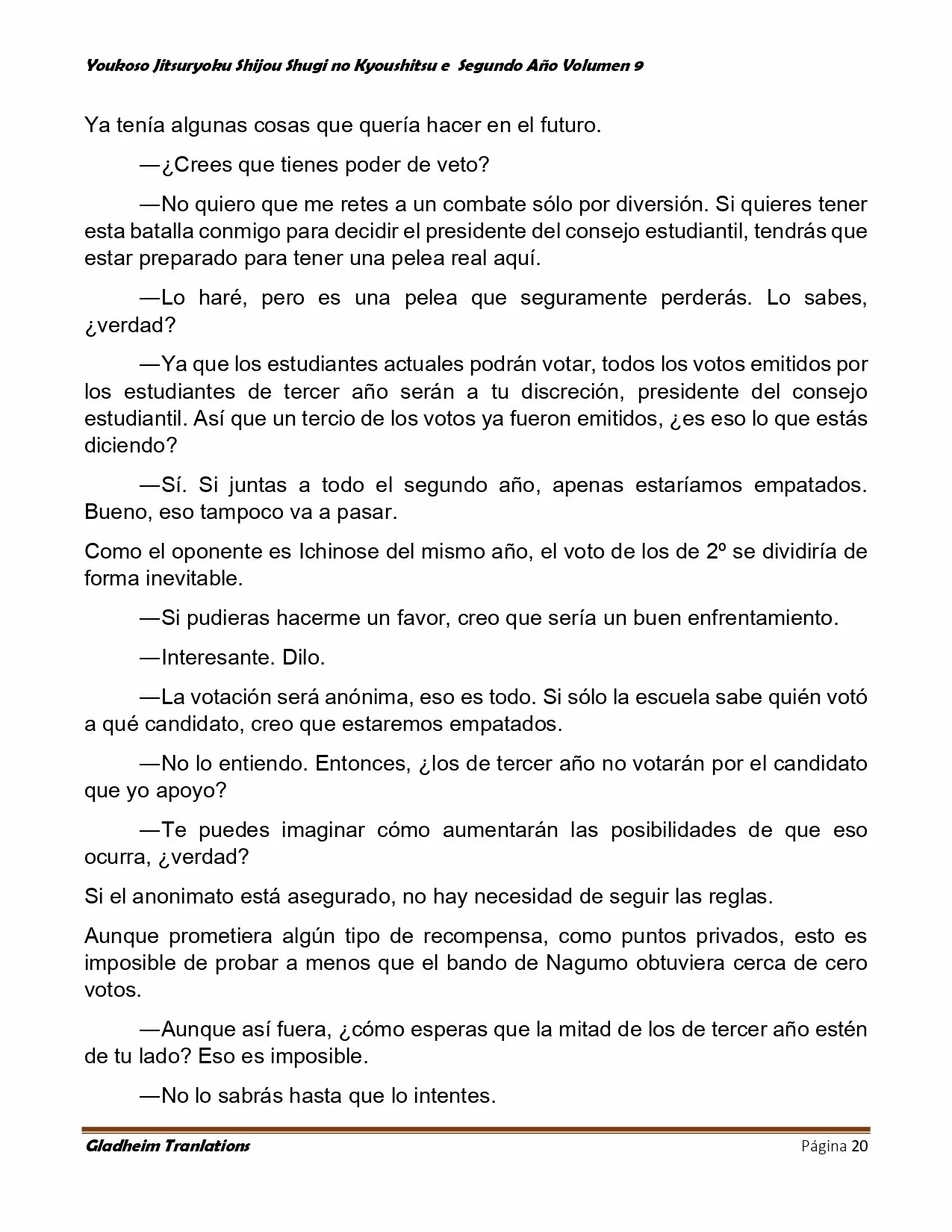 Página 20 del Manga