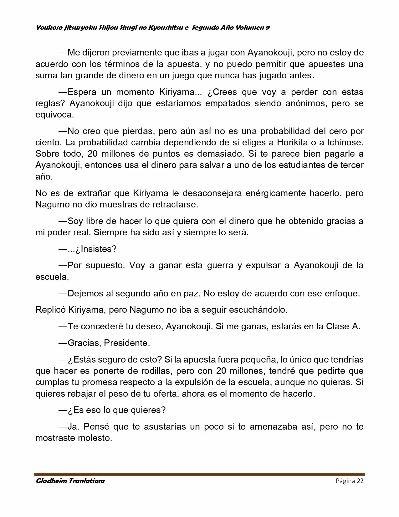 Página 22 del Manga