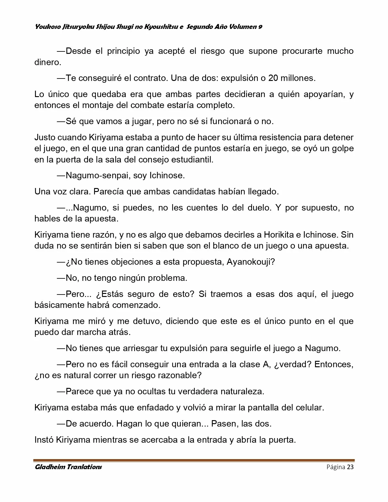 Página 23 del Manga