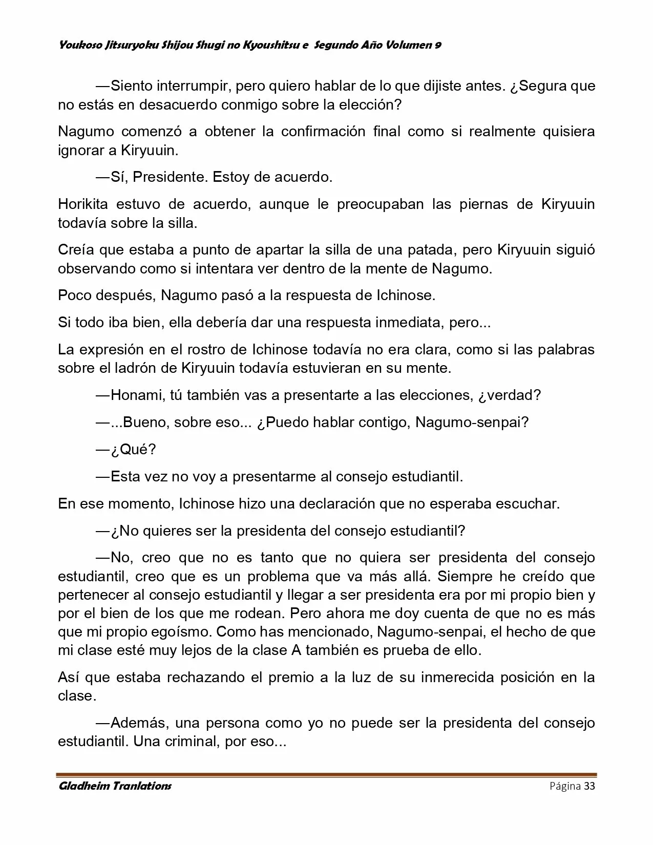 Página 33 del Manga