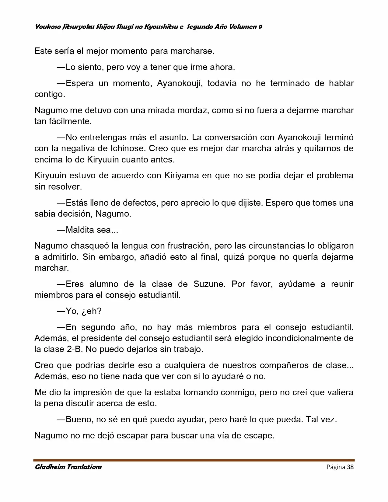 Página 38 del Manga