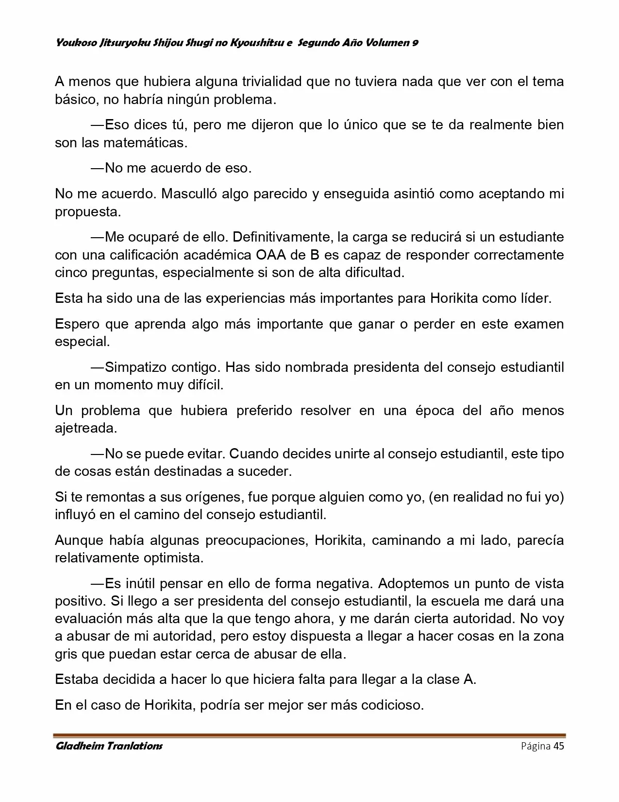 Página 45 del Manga