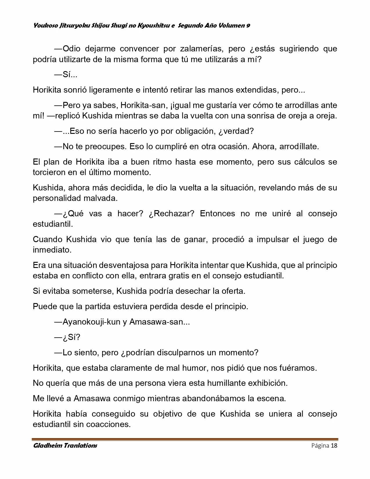 Página 18 del Manga