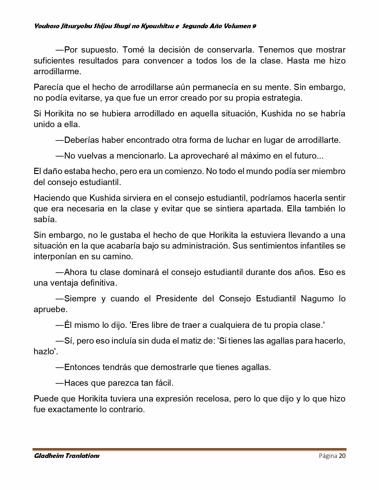 Página 20 del Manga