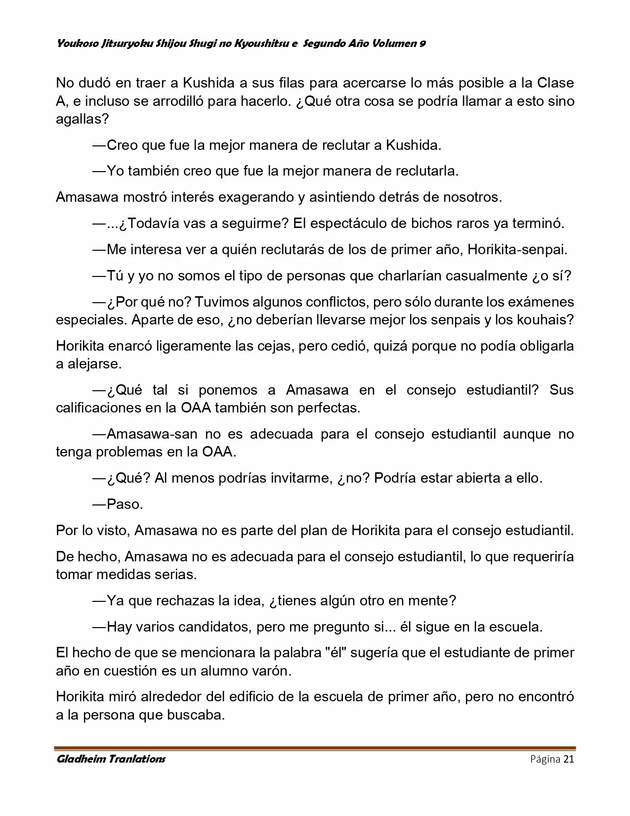 Página 21 del Manga