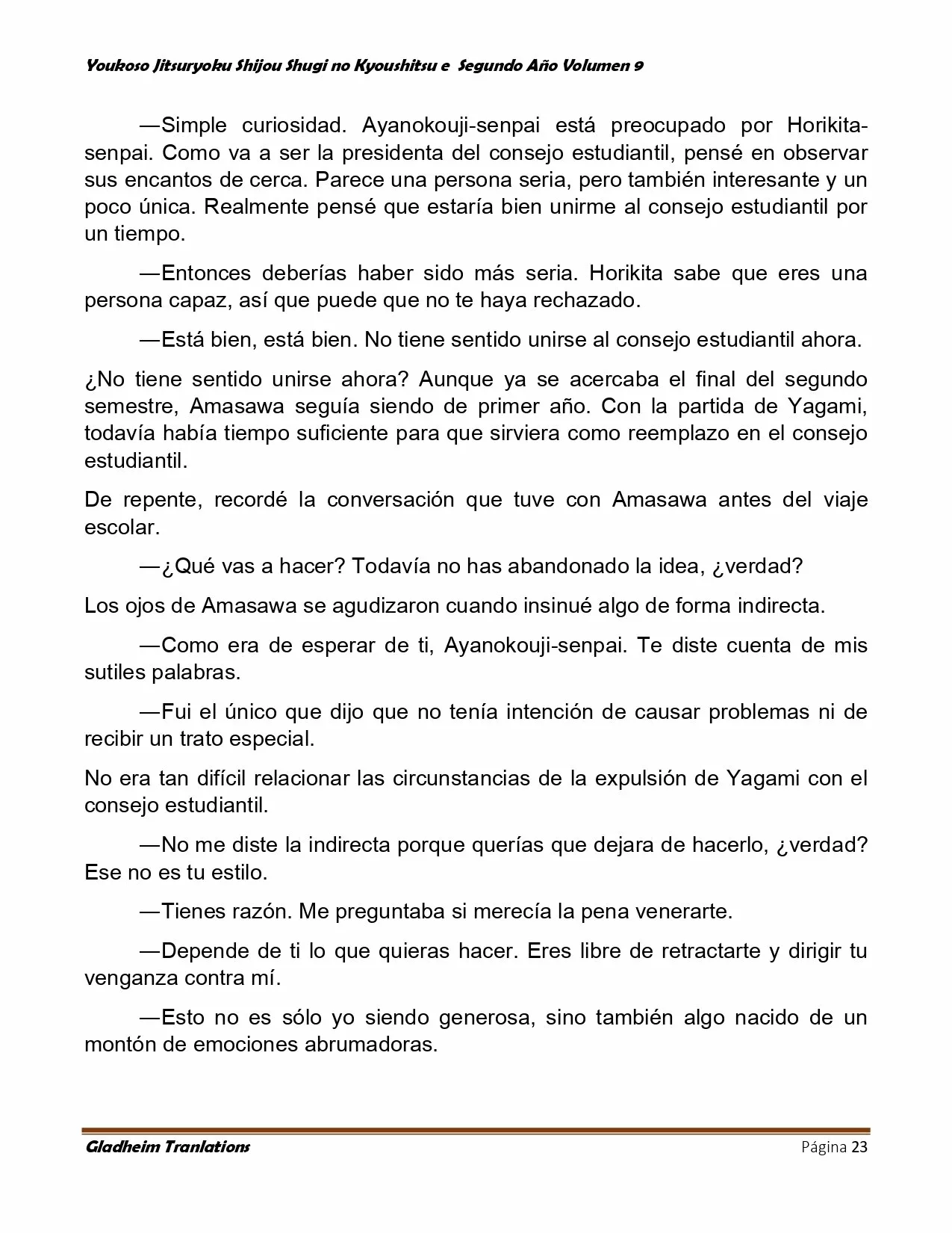 Página 23 del Manga