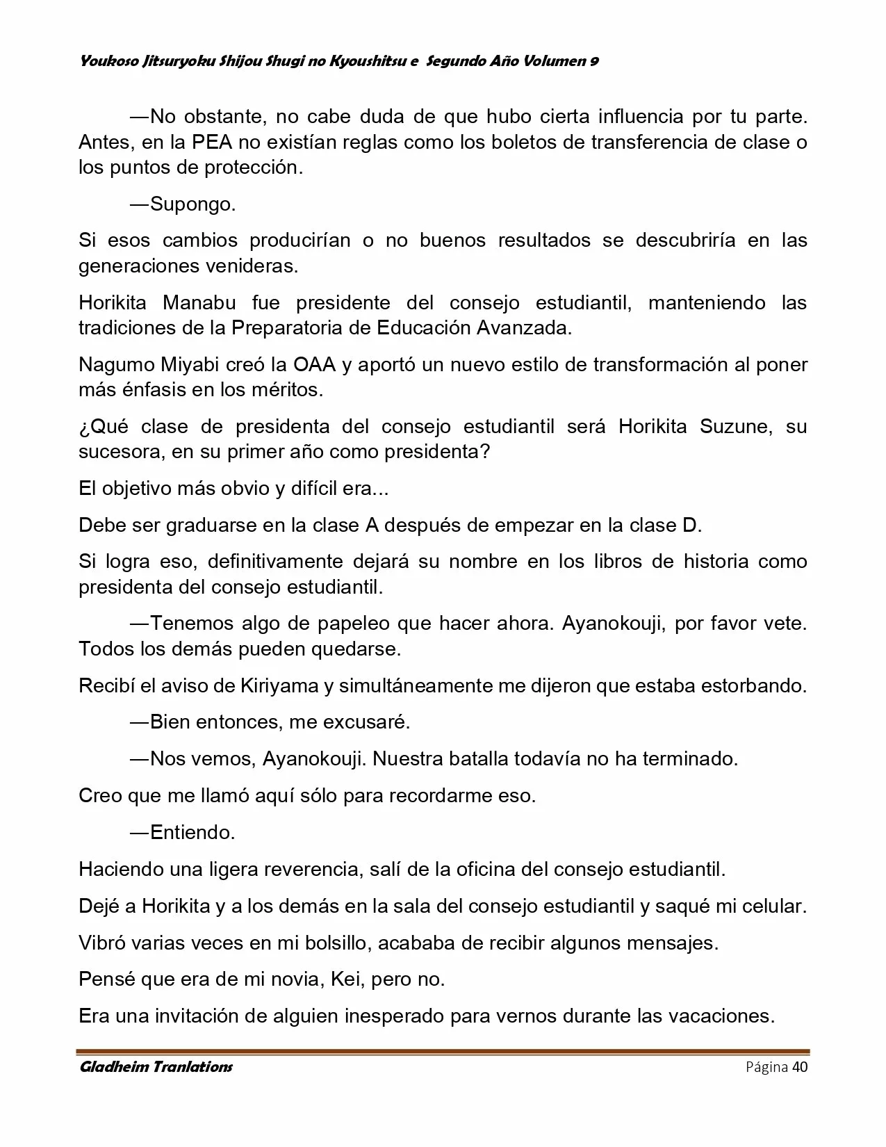 Página 40 del Manga