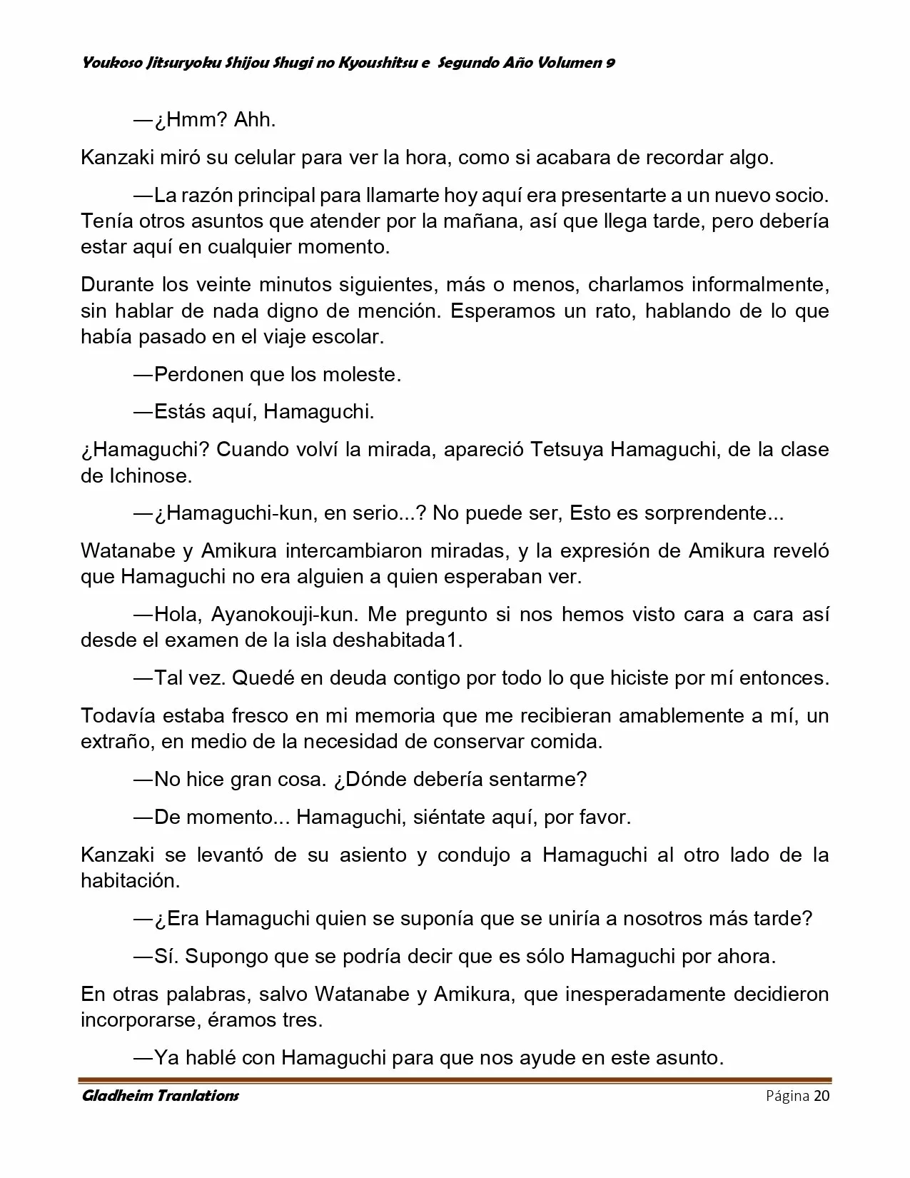 Página 20 del Manga