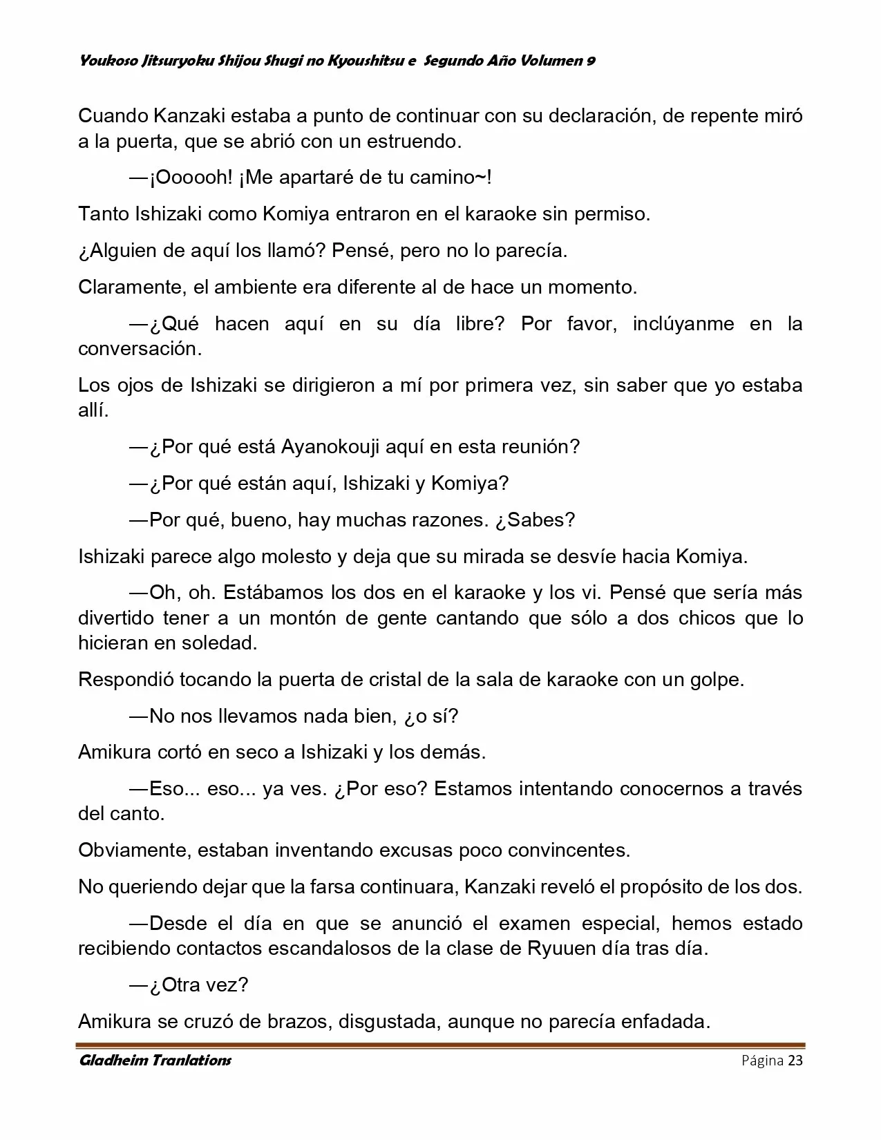 Página 23 del Manga