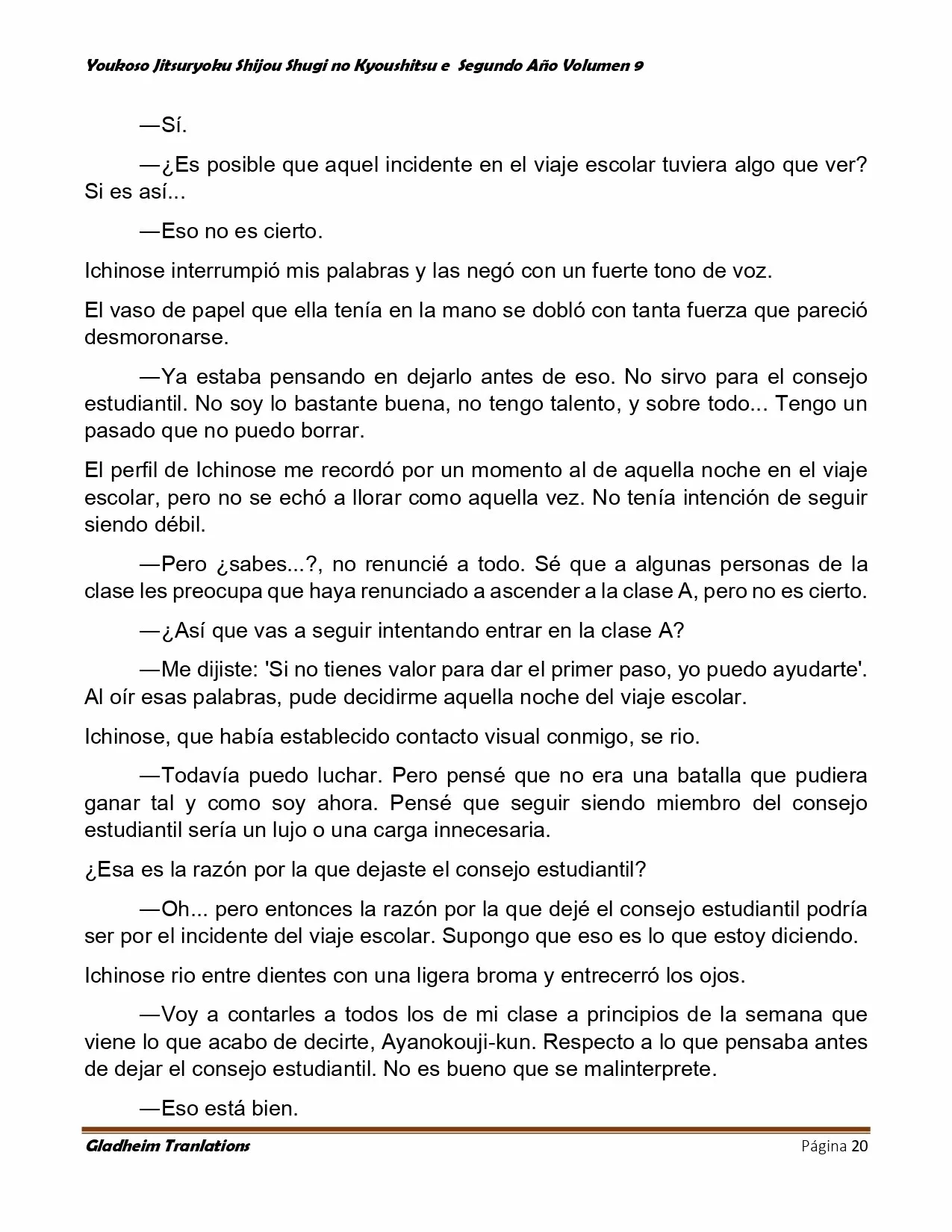 Página 20 del Manga