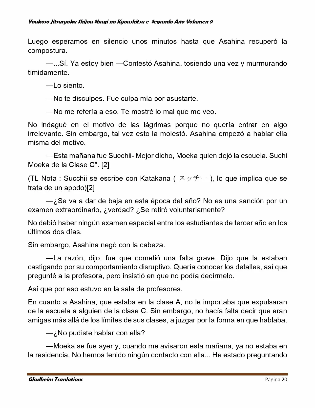 Página 20 del Manga