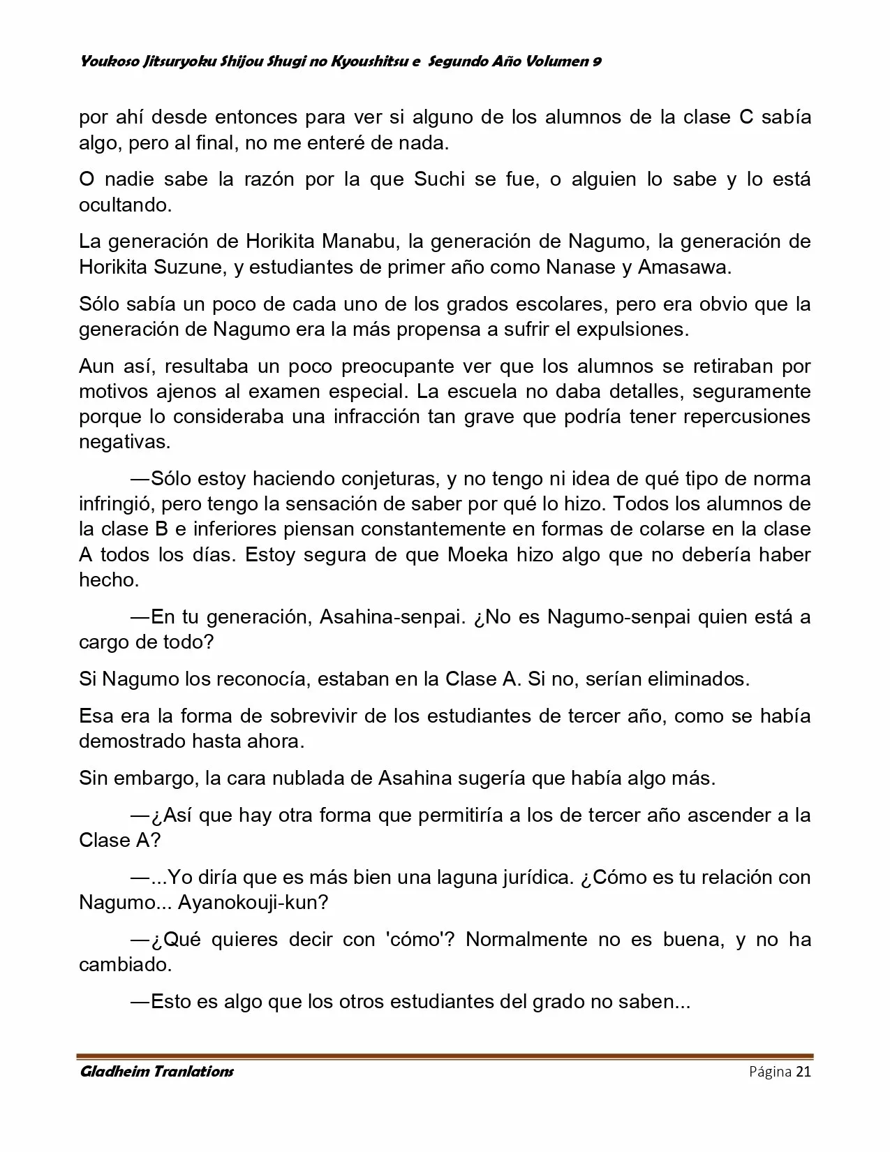 Página 21 del Manga