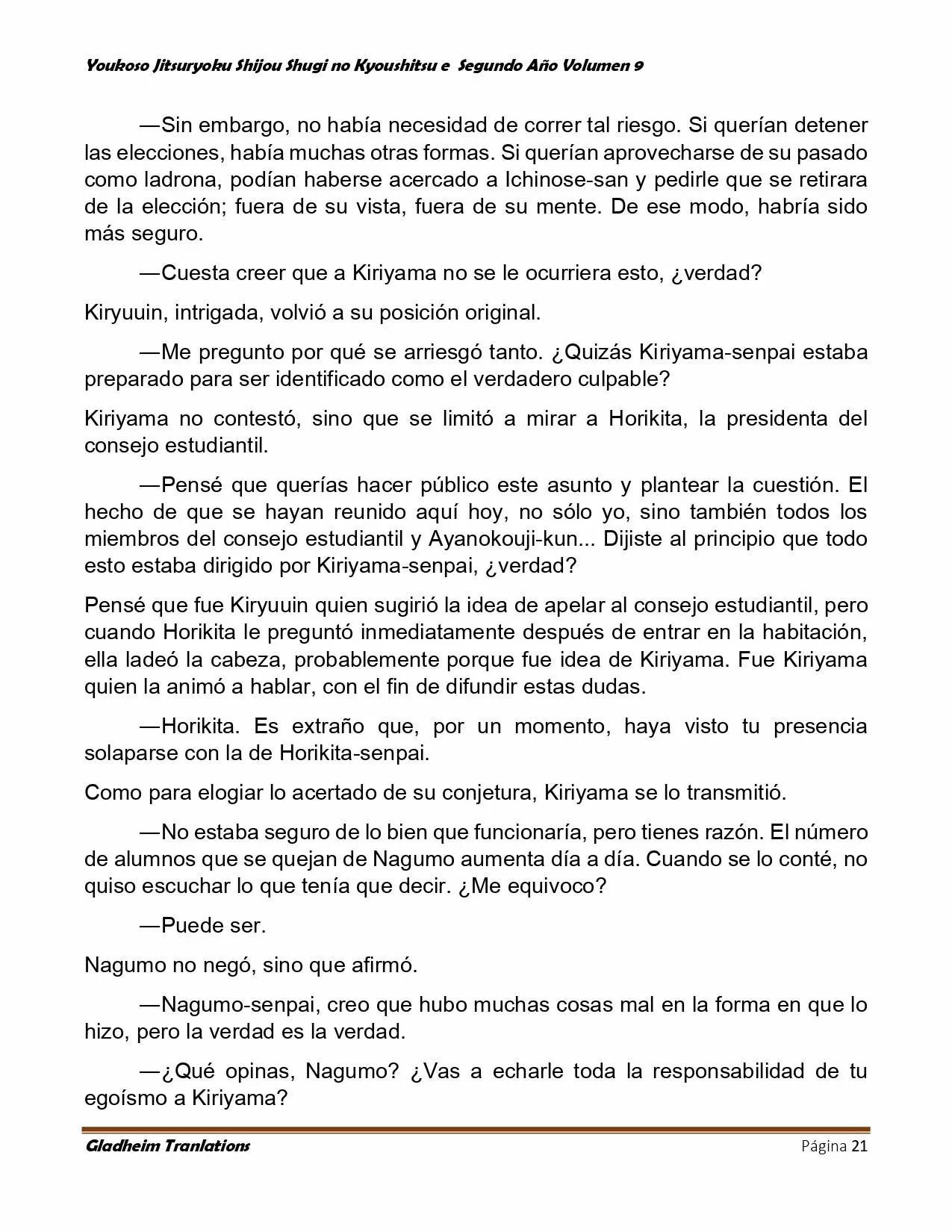 Página 21 del Manga