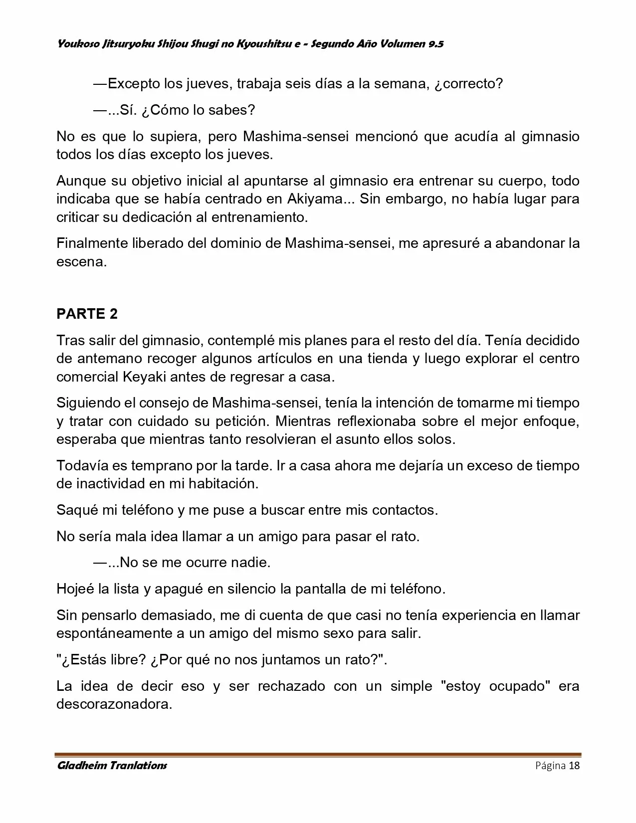 Página 18 del Manga