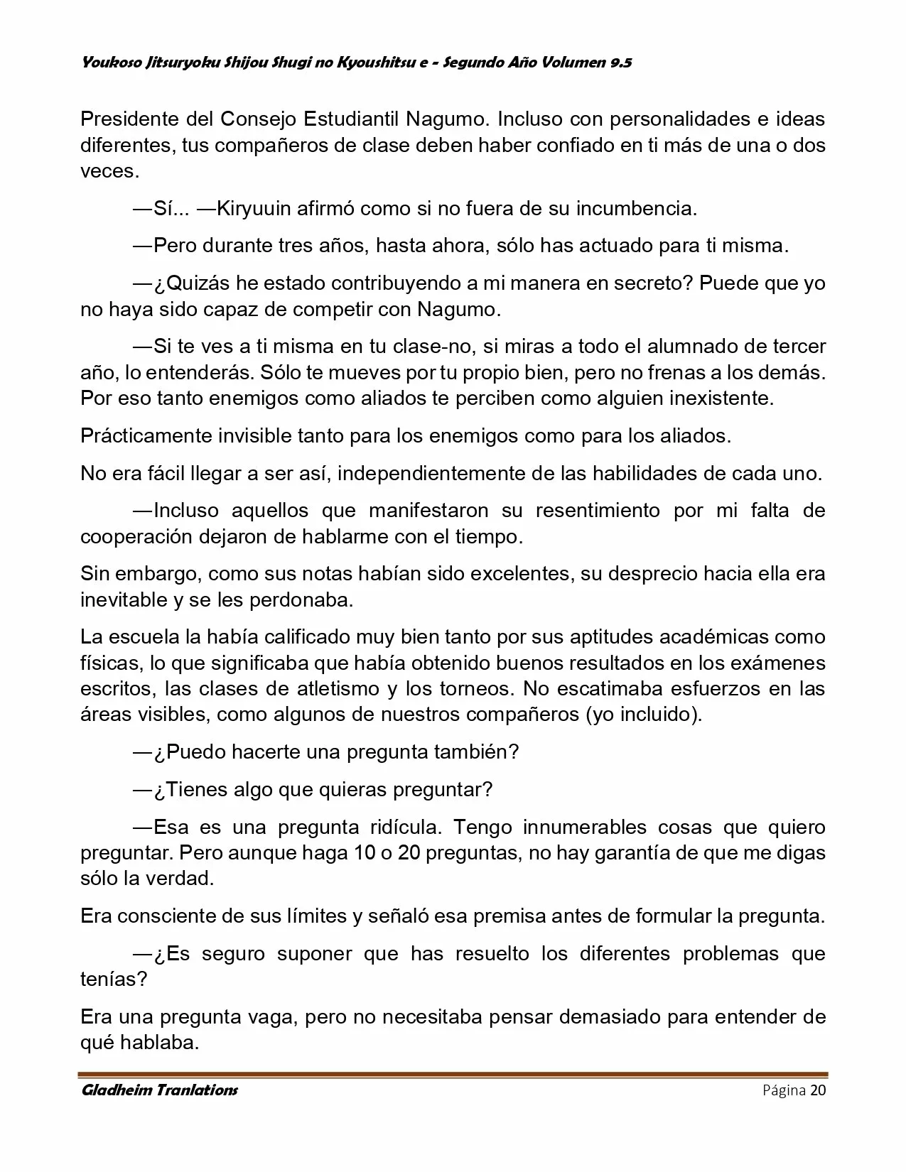 Página 20 del Manga