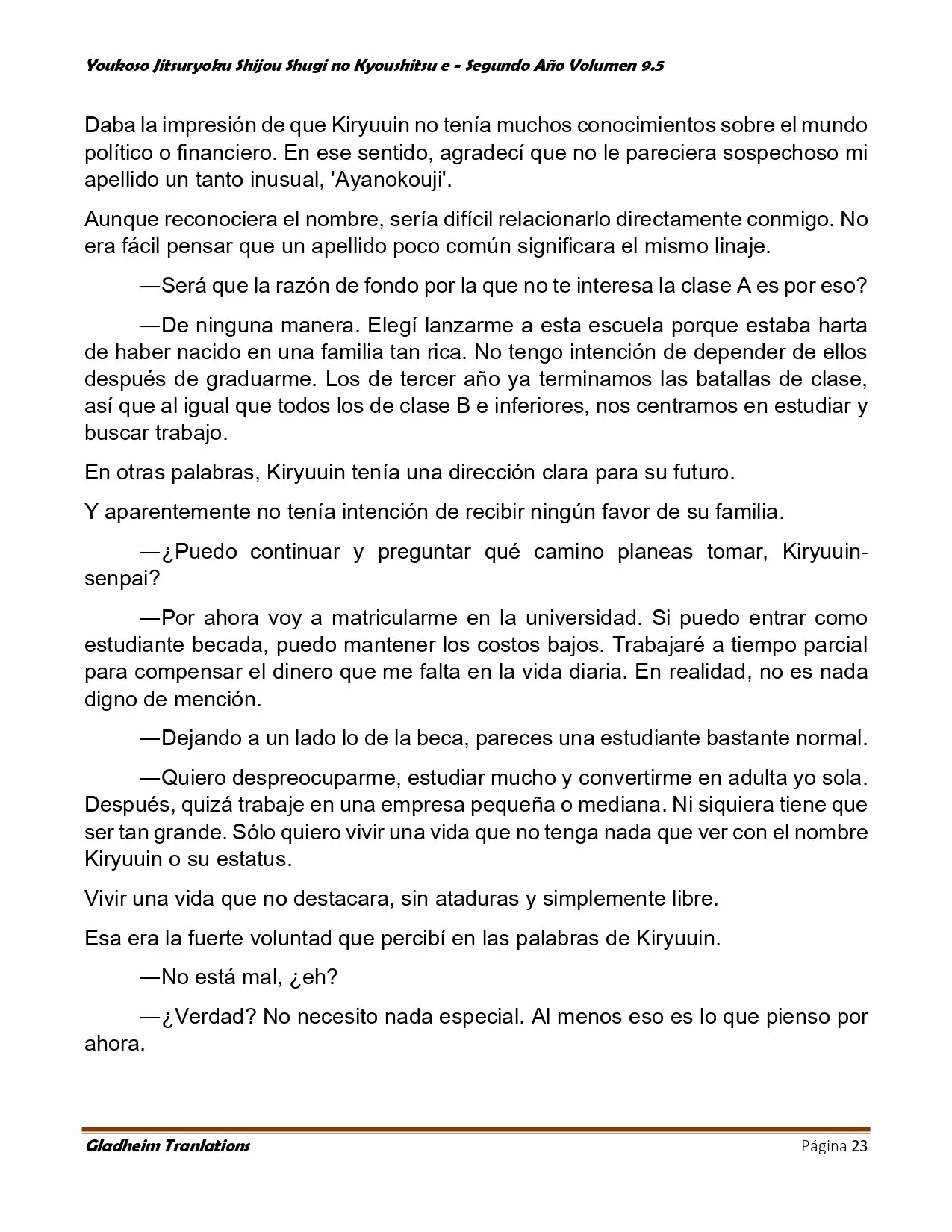 Página 23 del Manga