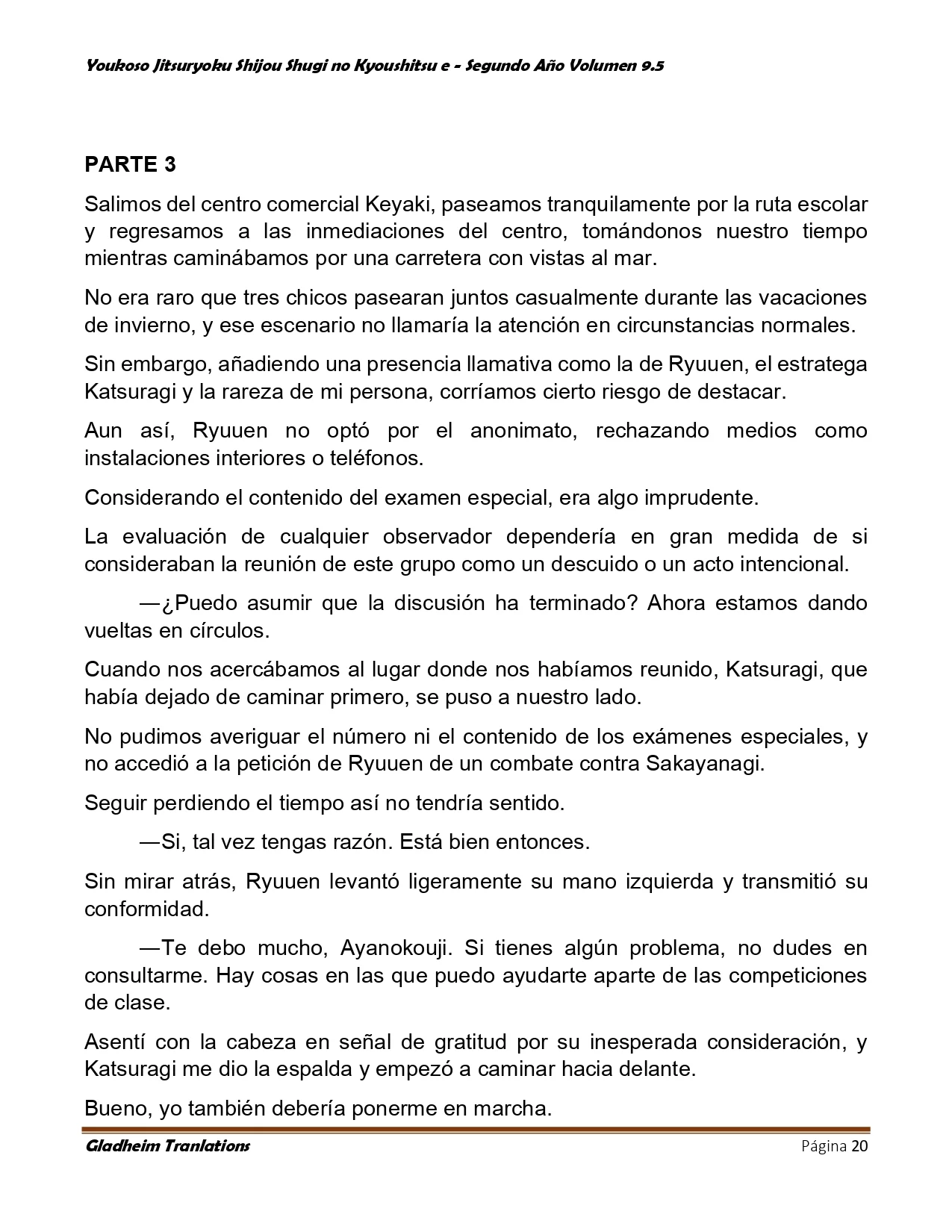 Página 20 del Manga