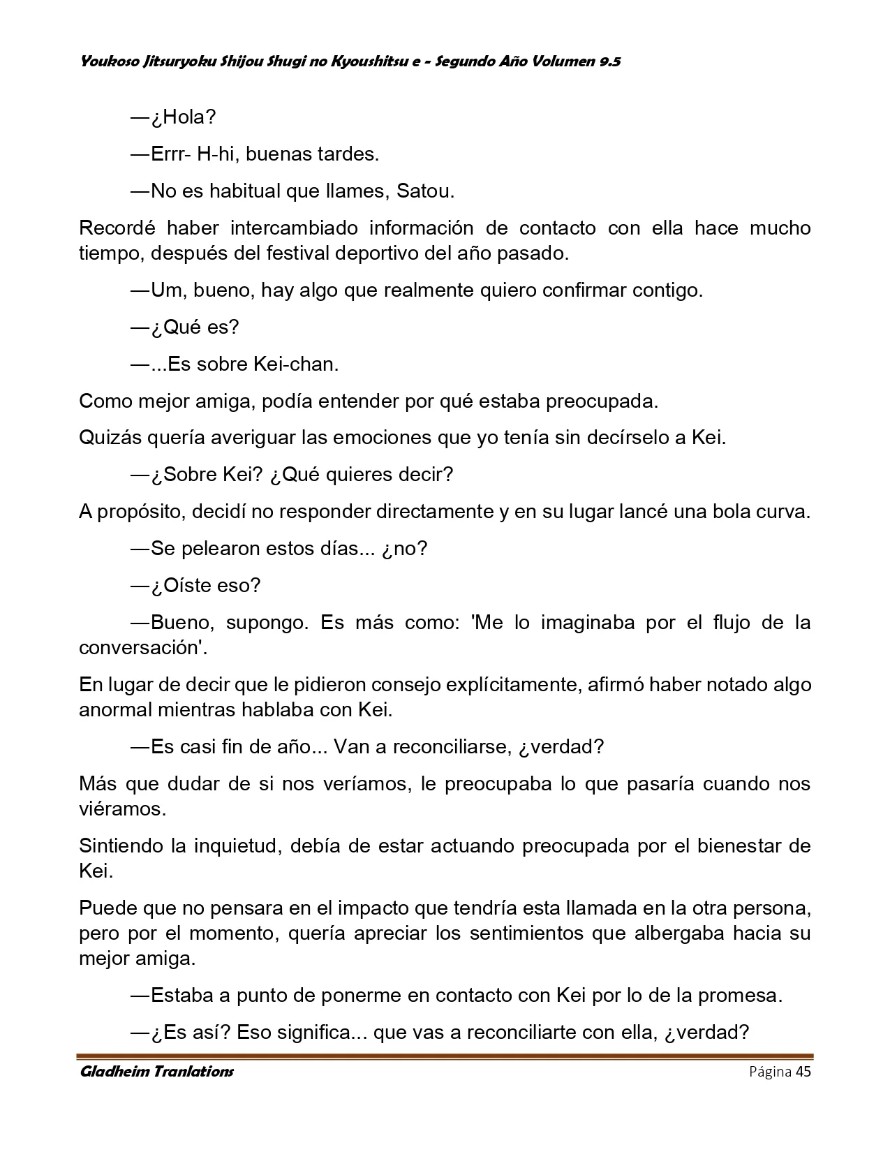 Página 45 del Manga