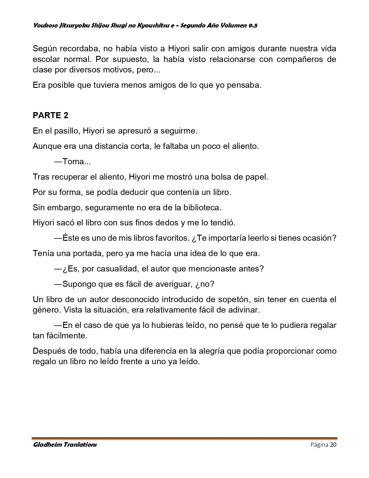 Página 20 del Manga