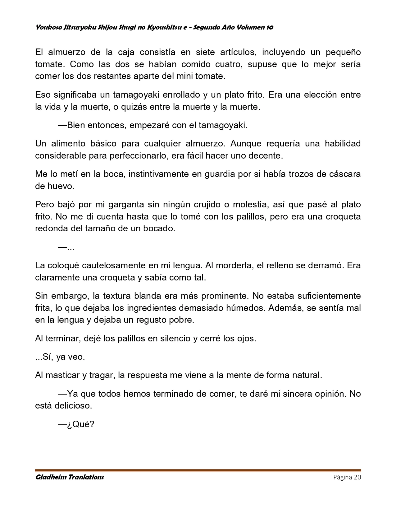 Página 20 del Manga