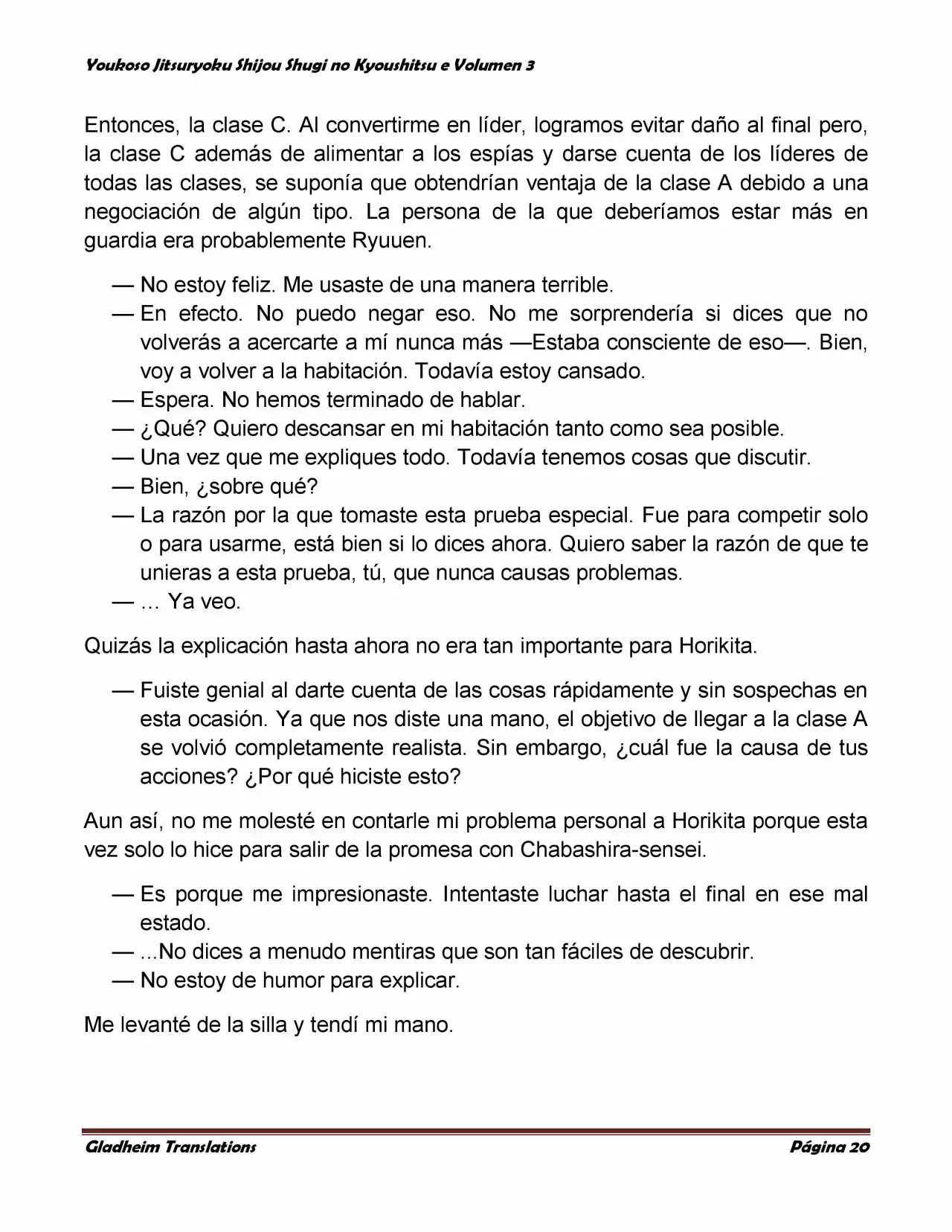 Página 20 del Manga