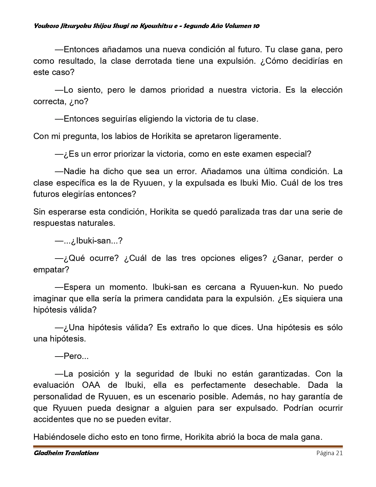 Página 21 del Manga