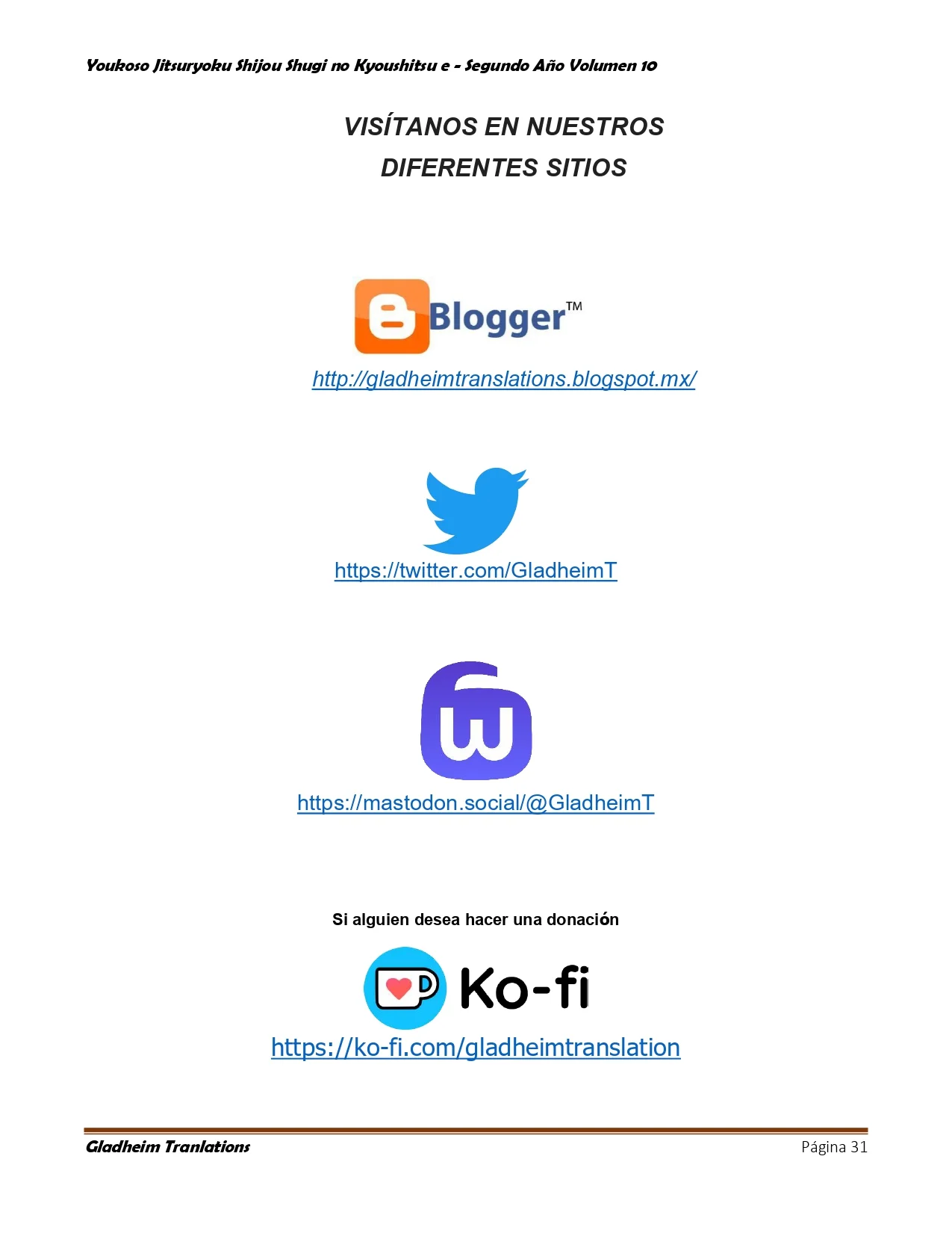 Página 31 del Manga