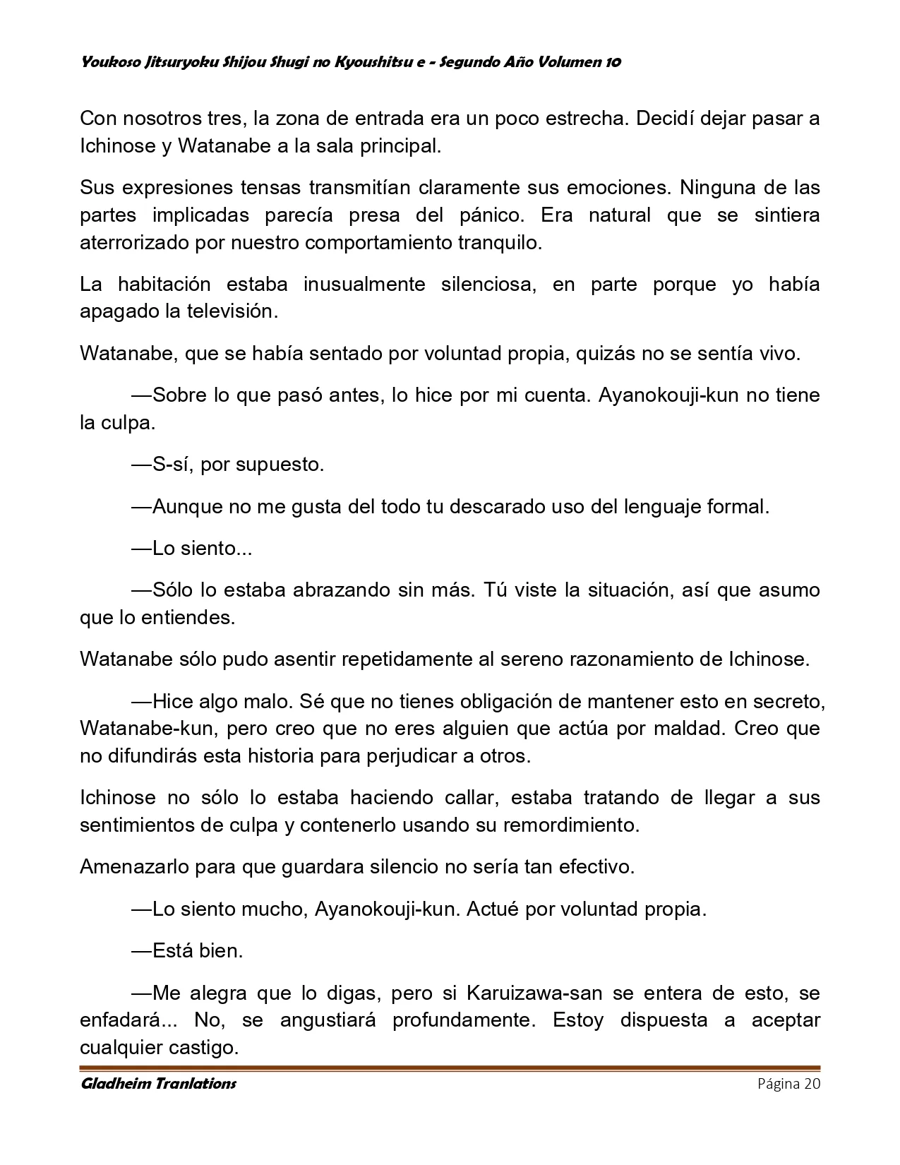 Página 20 del Manga