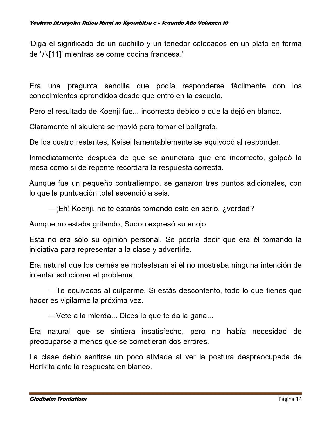 Página 14 del Manga