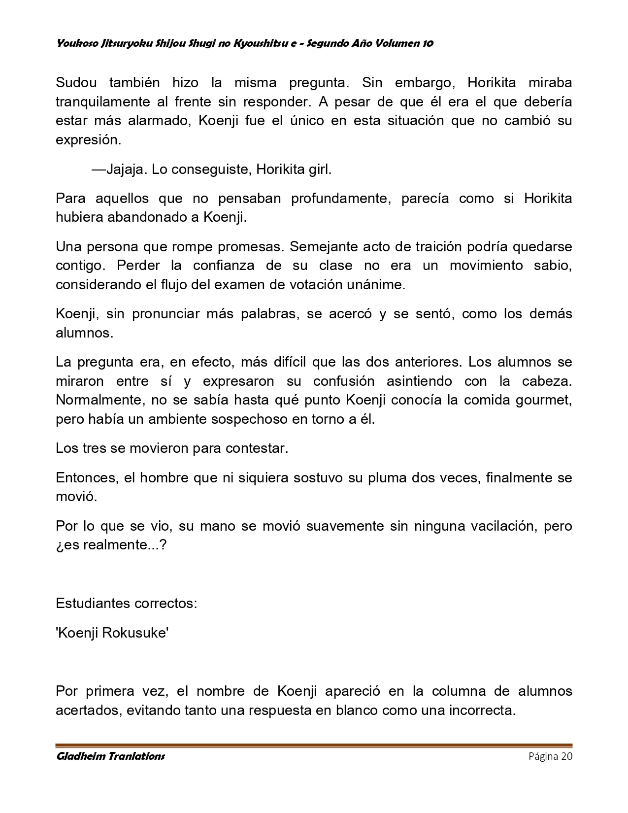 Página 20 del Manga