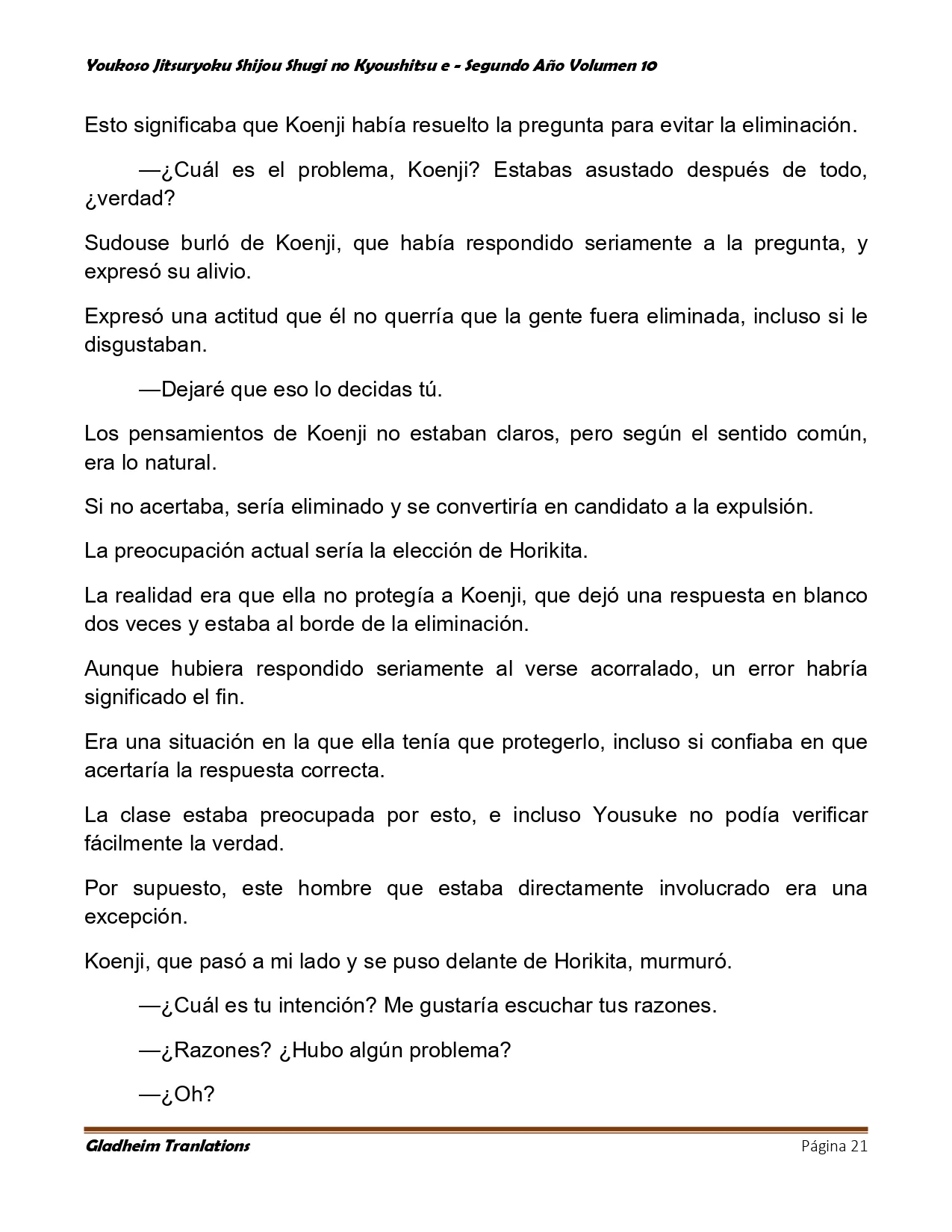 Página 21 del Manga