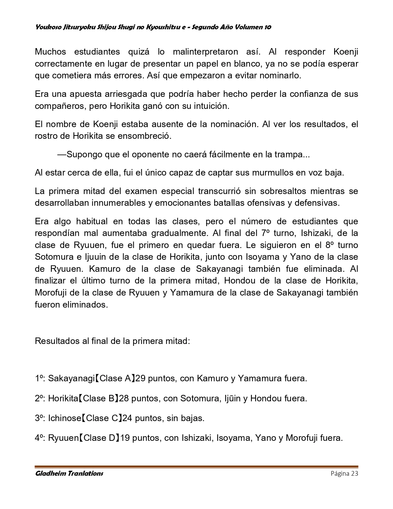 Página 23 del Manga