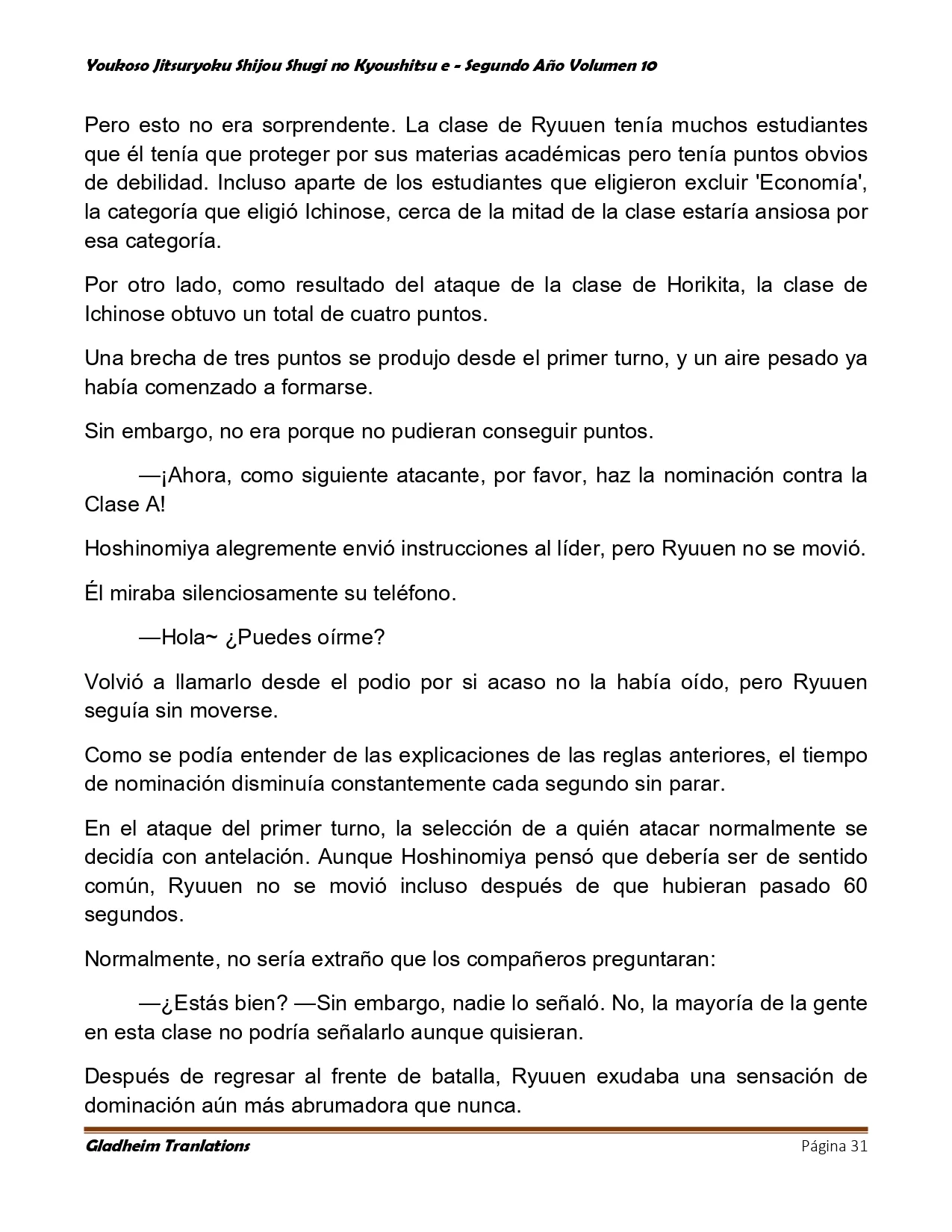 Página 31 del Manga