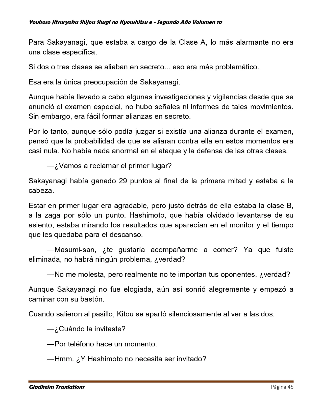 Página 45 del Manga