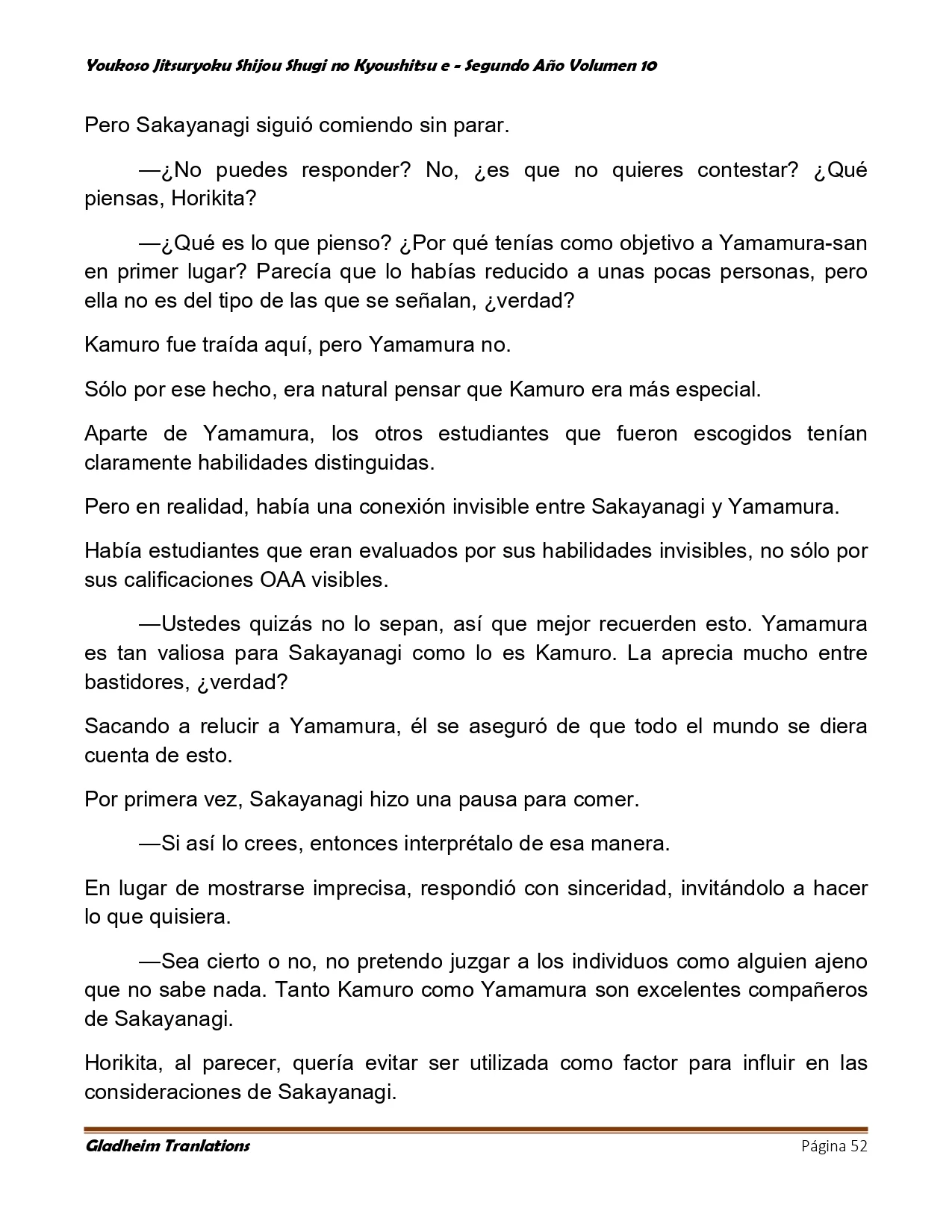 Página 52 del Manga