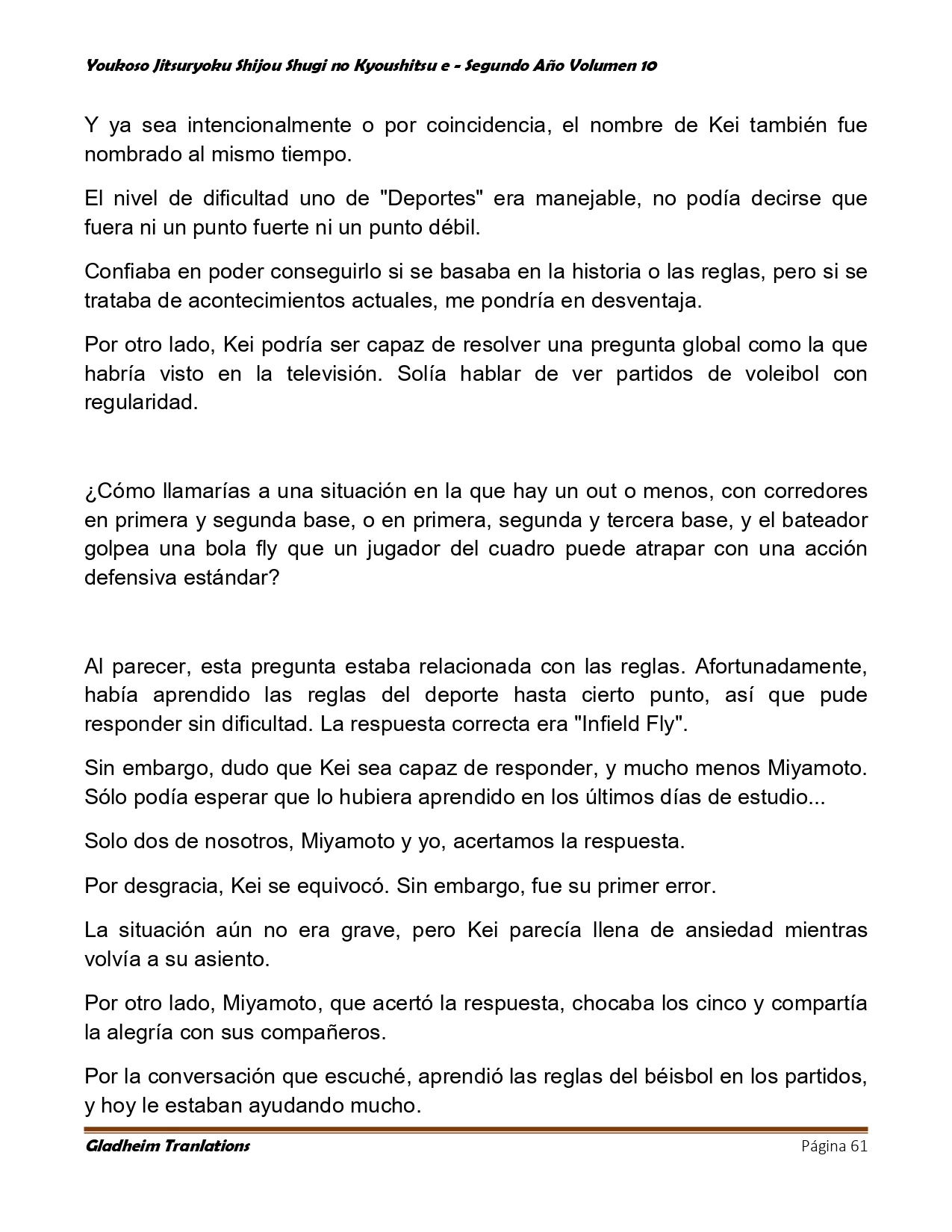 Página 61 del Manga