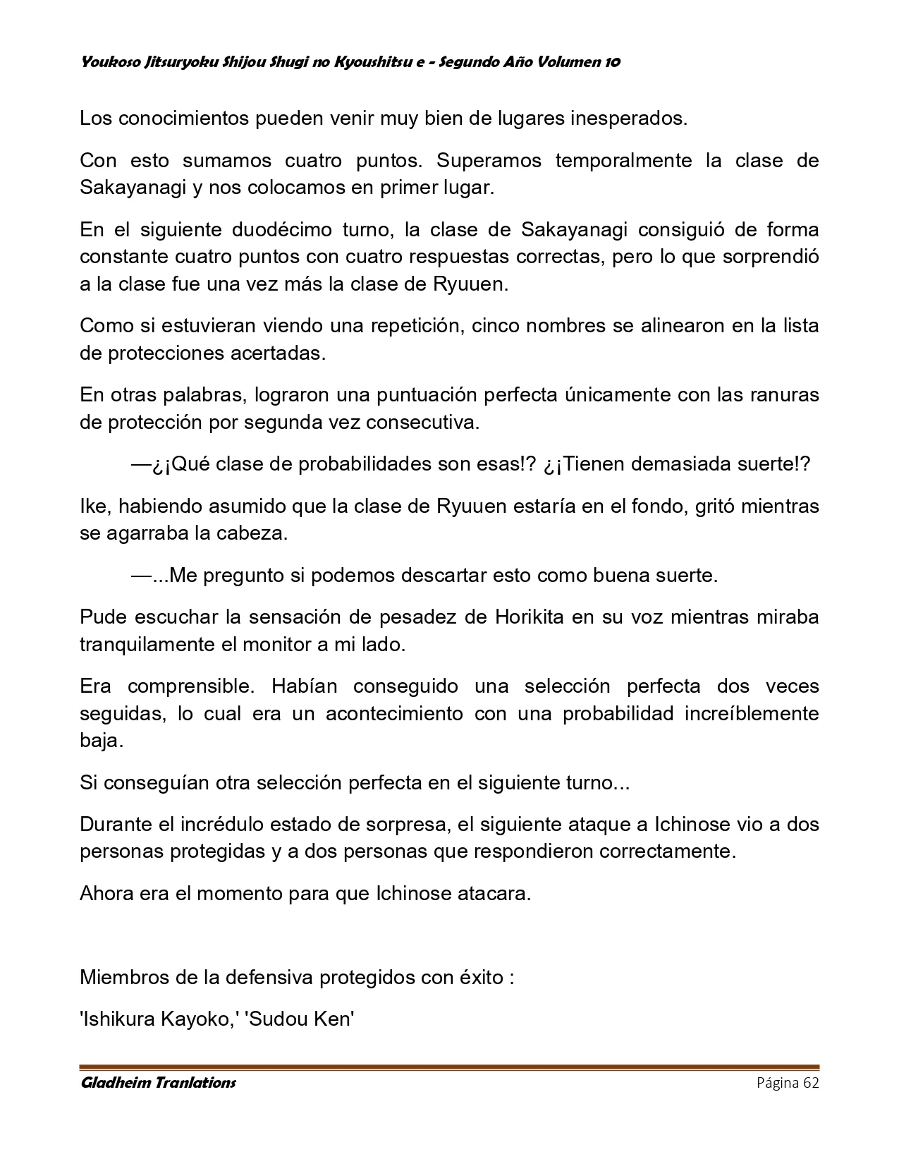 Página 62 del Manga