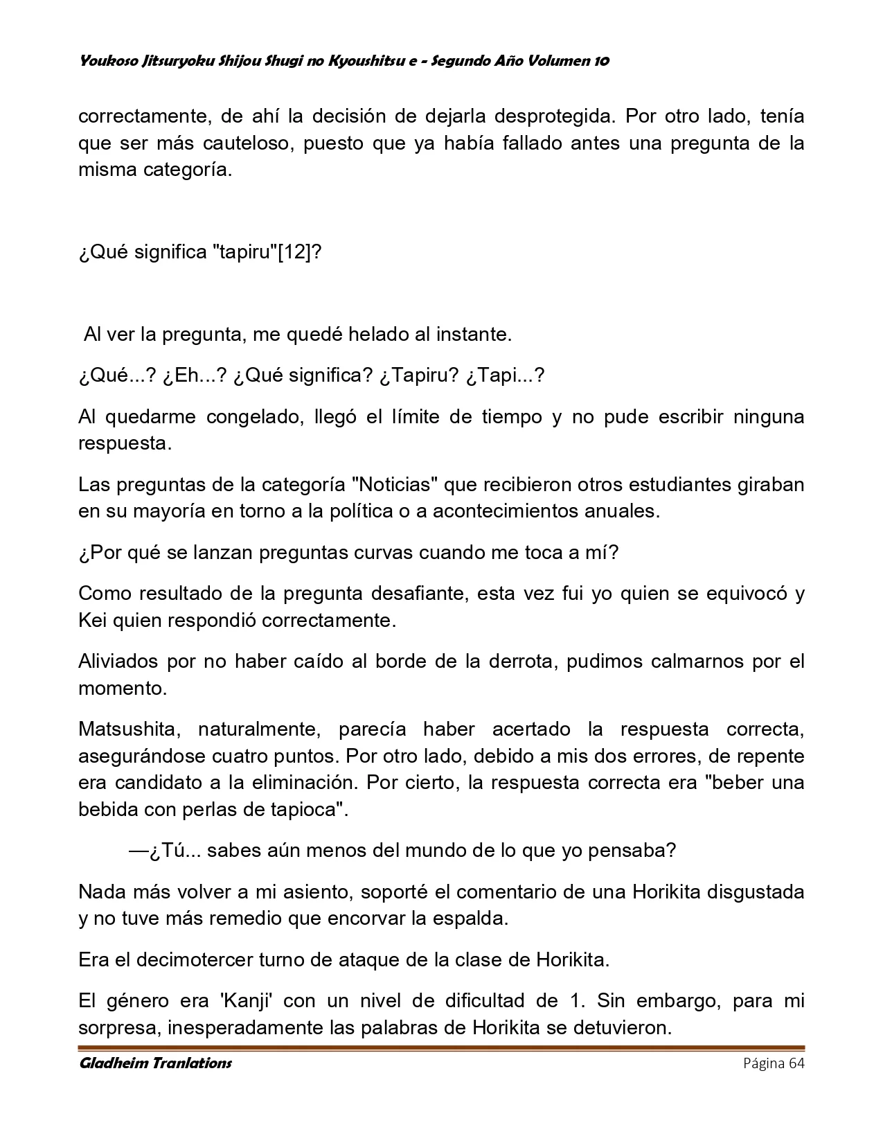 Página 64 del Manga