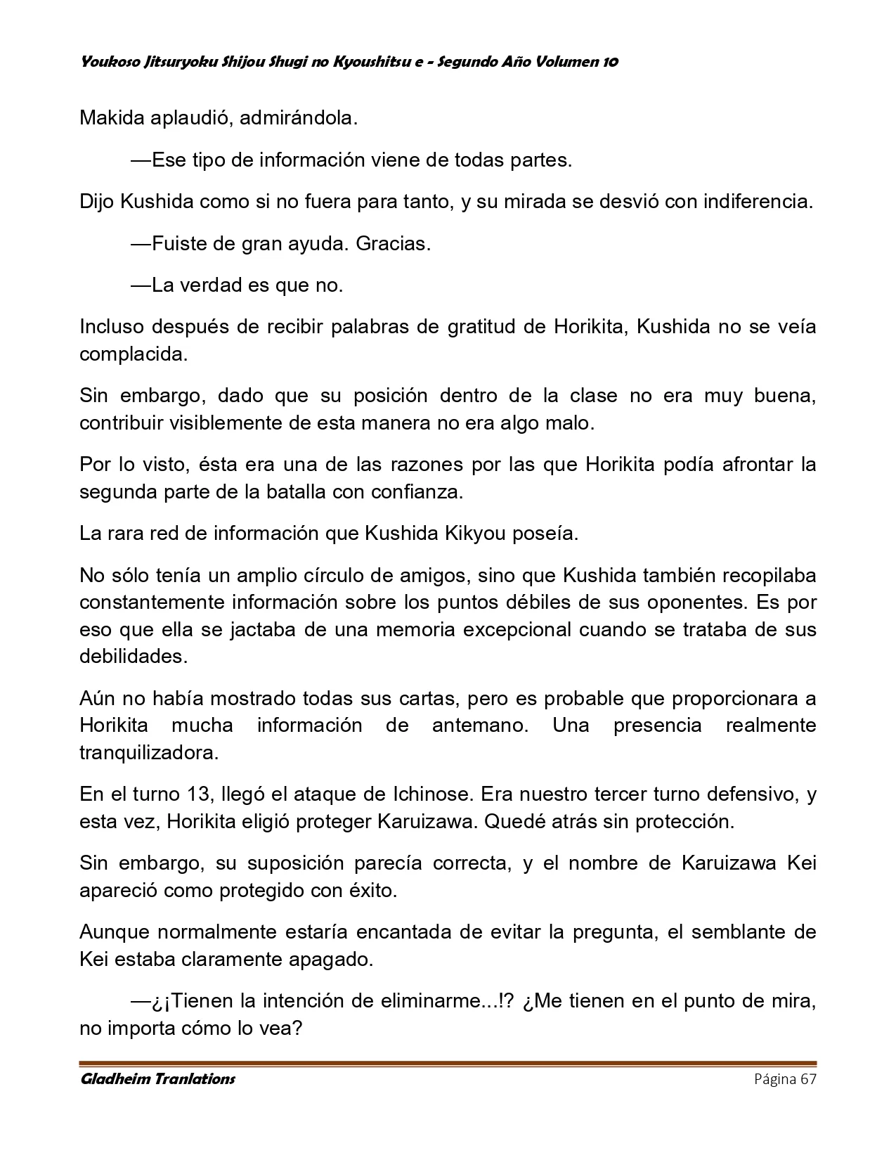 Página 67 del Manga