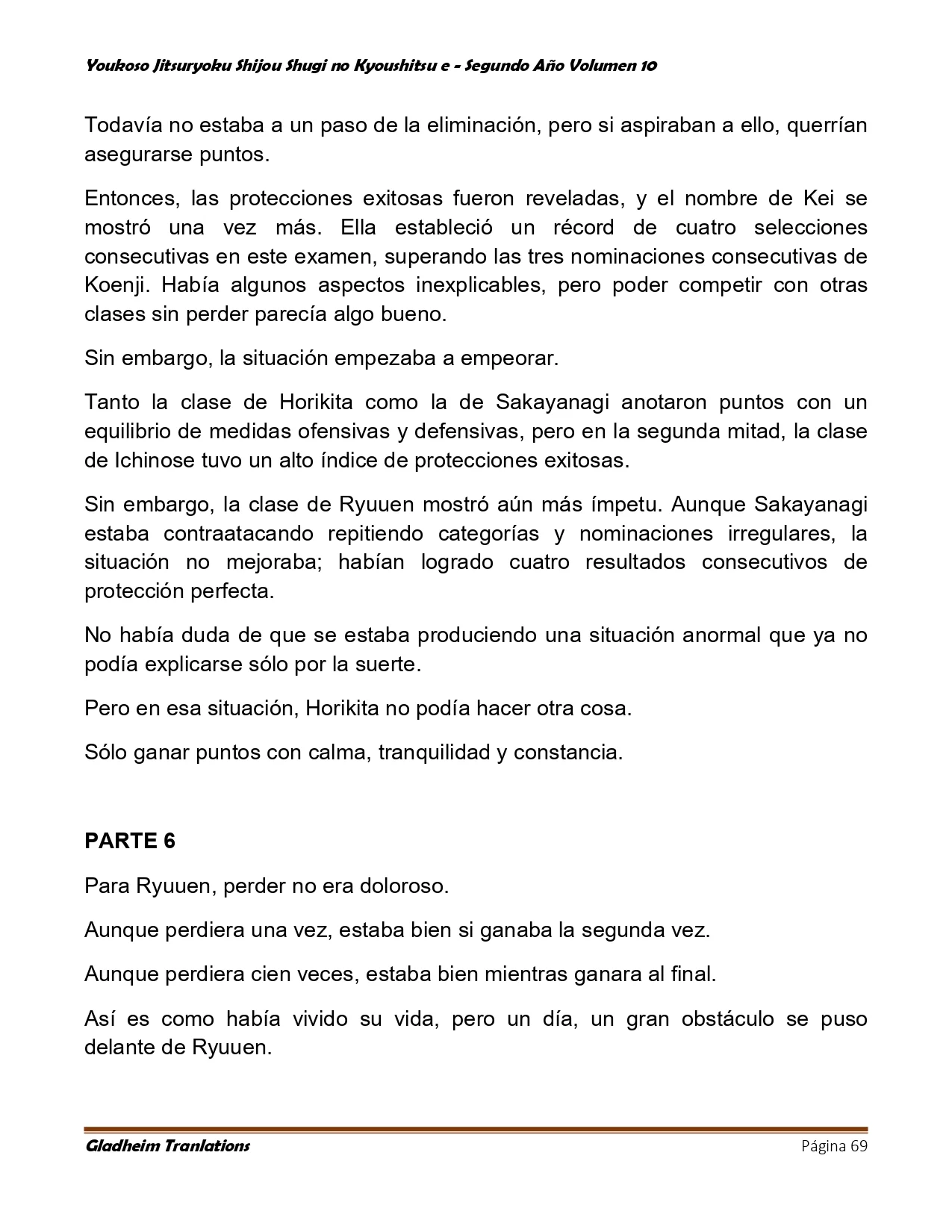 Página 69 del Manga