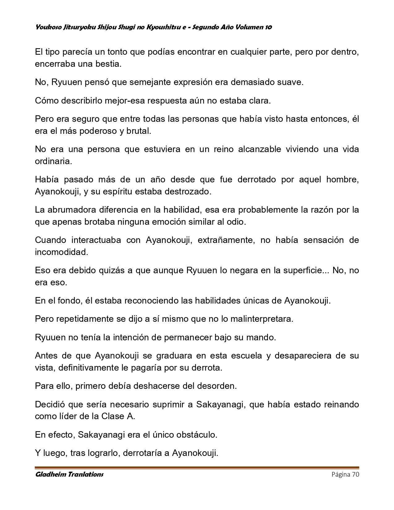 Página 70 del Manga