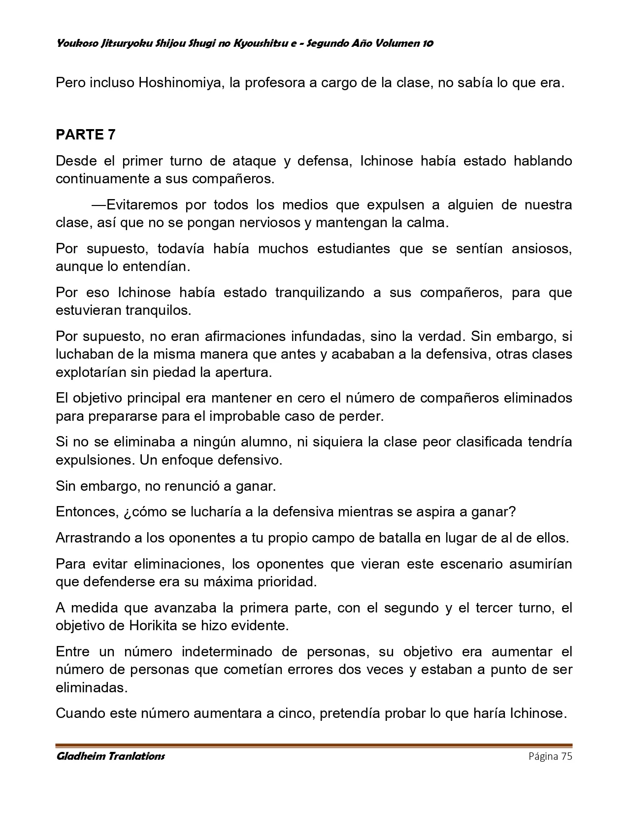 Página 75 del Manga