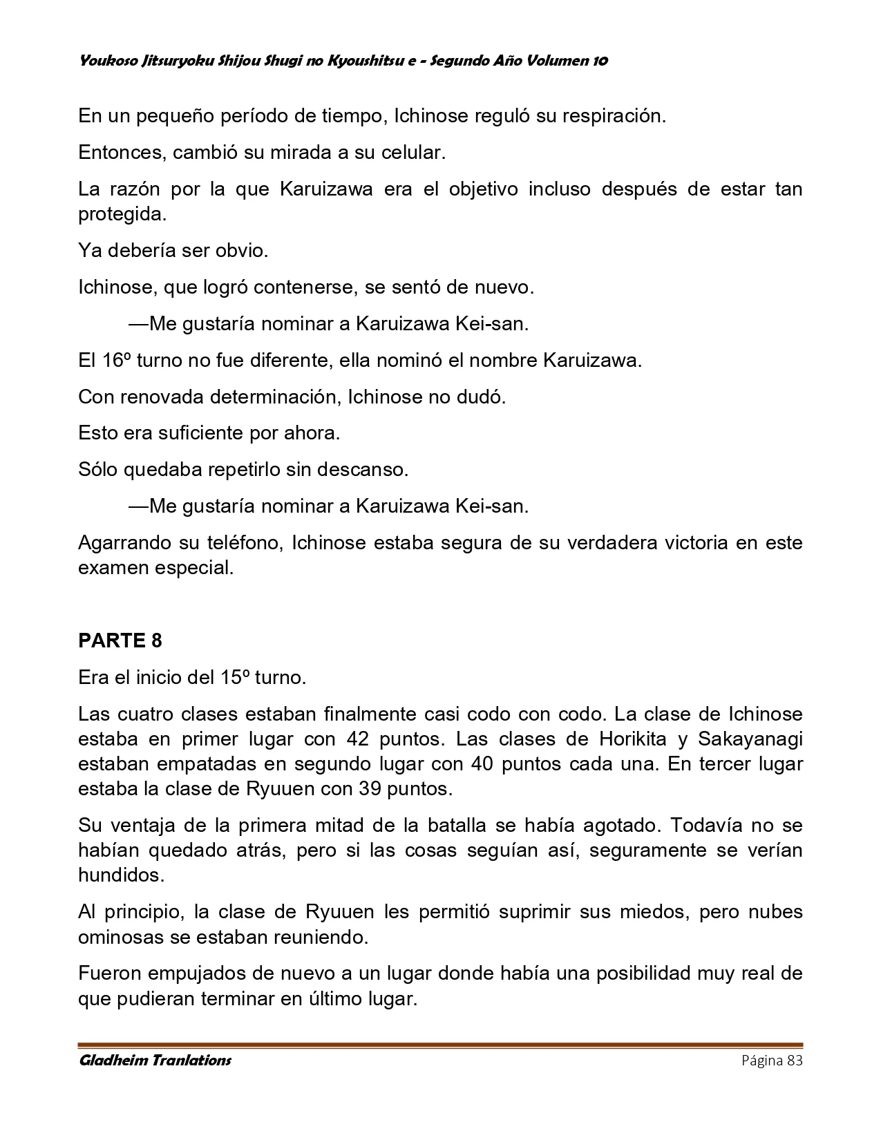 Página 83 del Manga