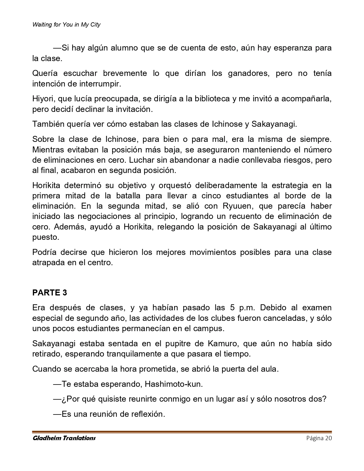 Página 20 del Manga