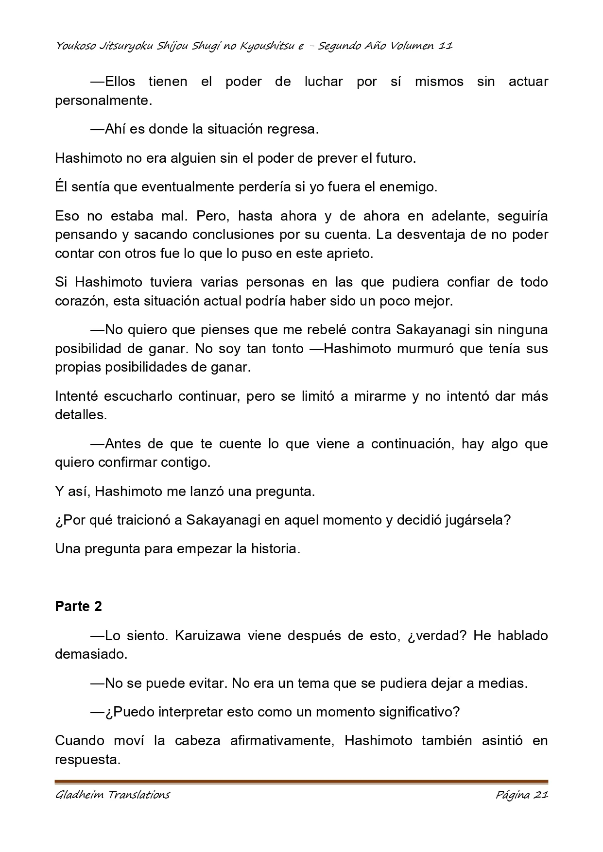 Página 21 del Manga