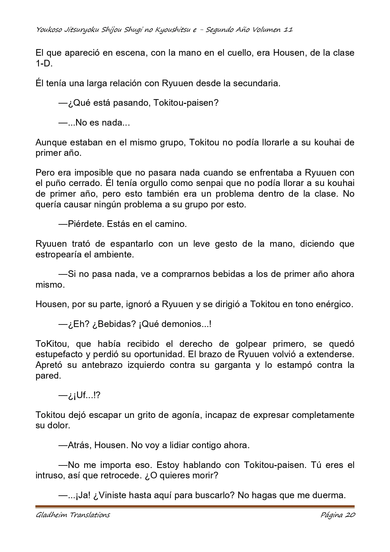 Página 20 del Manga