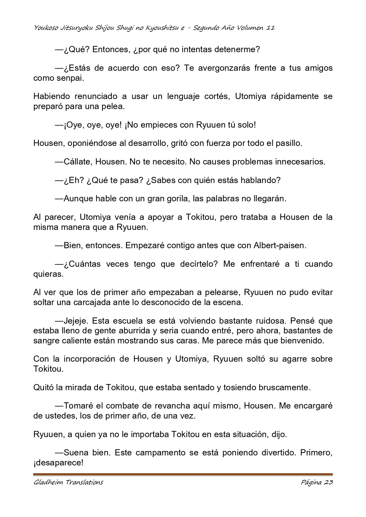 Página 23 del Manga