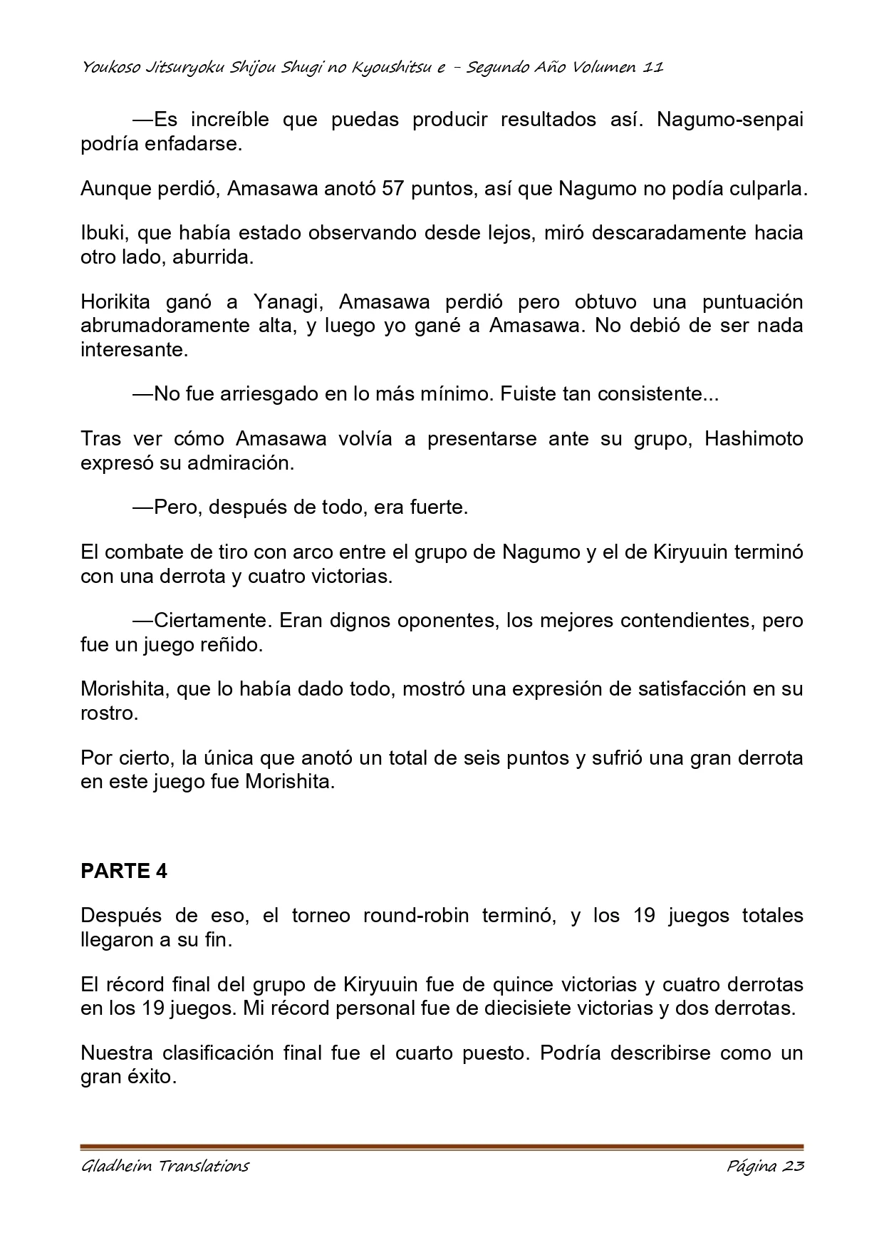 Página 23 del Manga